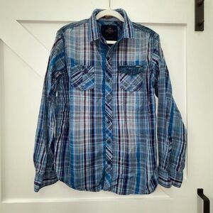 Jared Blue Plaid Casual Shirt